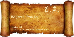Bajcsi Paula névjegykártya